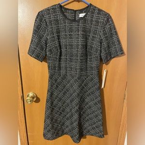Calvin Klein Size 2 Plaid Tweed Dress